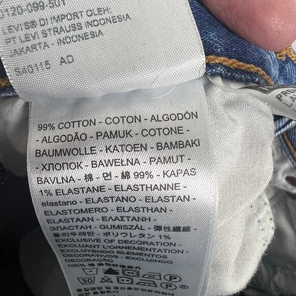 Levi's Wedgie Premium Denim Button Fly Distressed 5 pocket Jeans SZ 25 - Picture 9 of 9